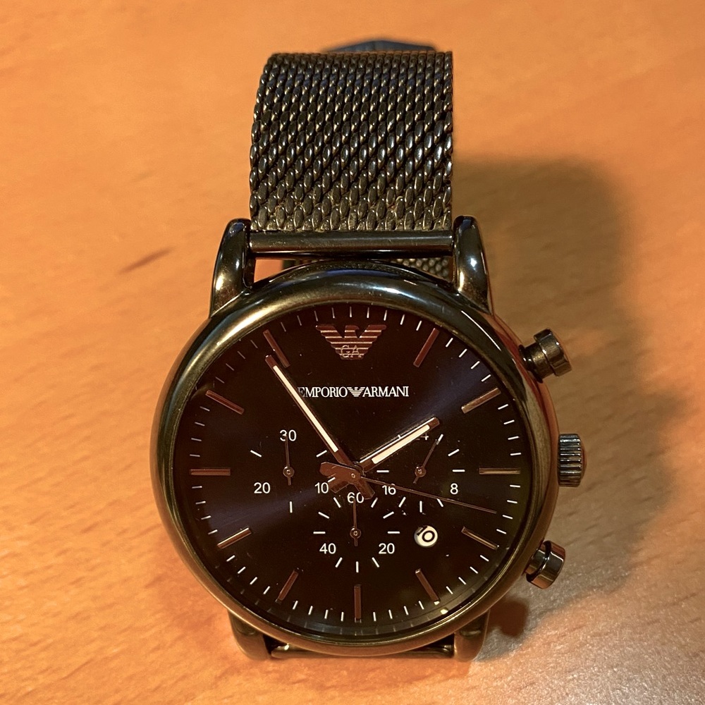 Emporio Armani Watch (46mm) with Stainless Steel Strap